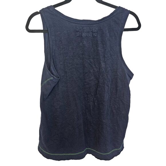 Anthropologie Tank Top Scoop Neck Tank Top Sleeveless Top Women M Navy Blue - Picture 6 of 7